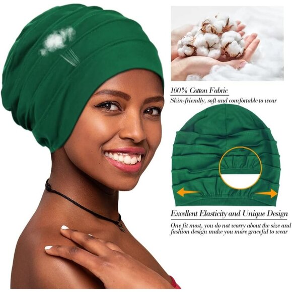 2 PCS Cotton Slouchy Chemo Beanies Set-3 - Picture 2 of 7